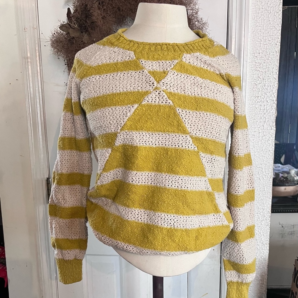 Wallace by Madewell Striped Yellow and Cream Sweater